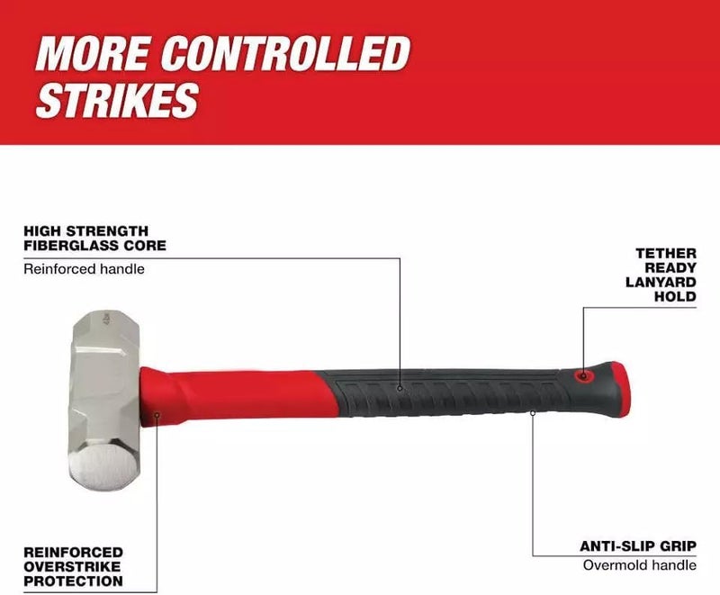 Toolups 48-22-9314 fits Milwaukee 4 Pound Fiberglass Engineer Hammer - Image 3